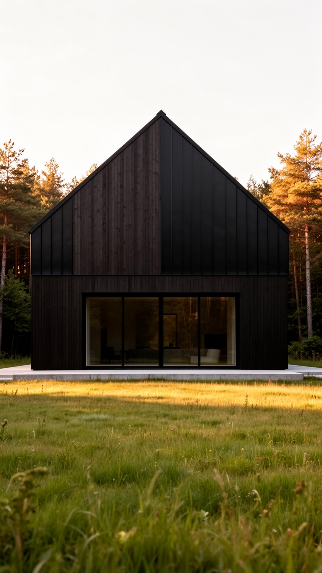 Projekt domu jednorodzinnego w stylu modern barn — Calm Design