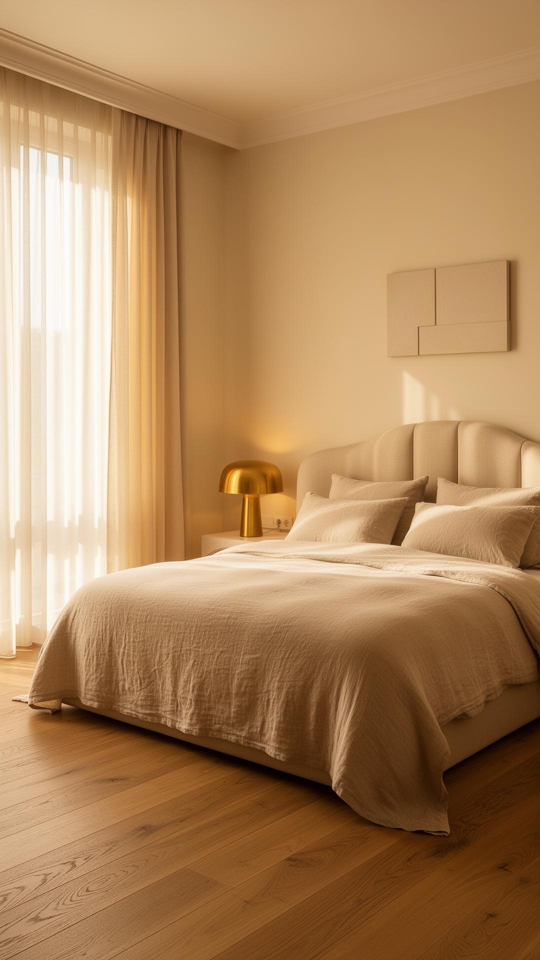 Projekt sypialni w klimacie hotelu butikowego — Calm Design